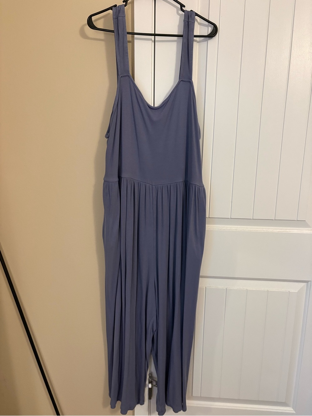 Ava & Viv Sleeveless One-Piece Jumpsuit in Dusty Blue